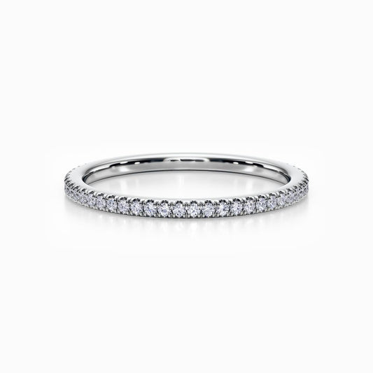 Classic Pave Wedding Band in White Gold
