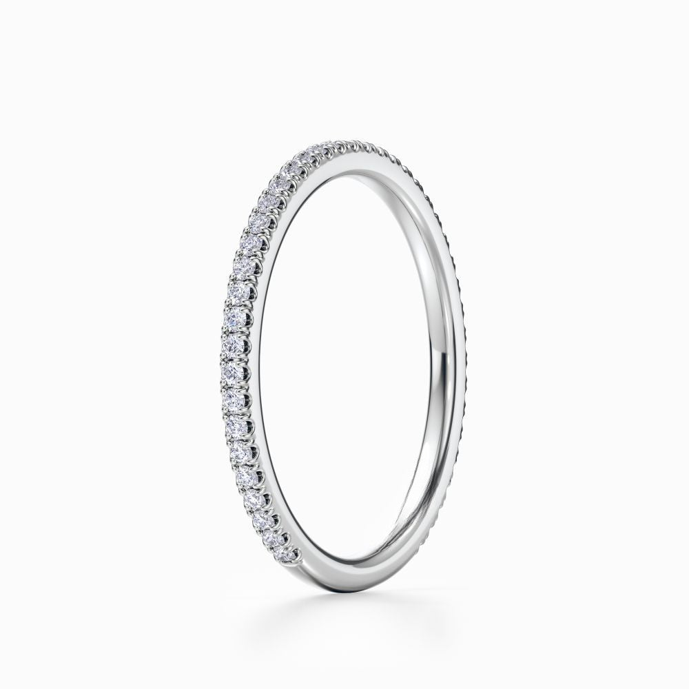 Classic Pave Wedding Band in Rose Gold