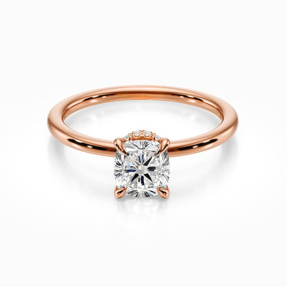 Tiara Solitaire 18K Solid Gold Ring
