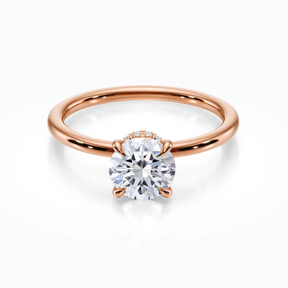 Tiara Solitaire 18K Solid Gold Ring