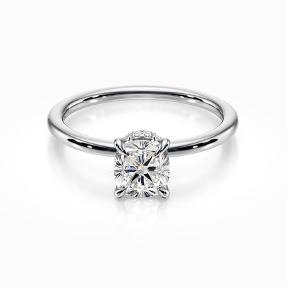 Tiara Solitaire 18K Solid Gold Ring