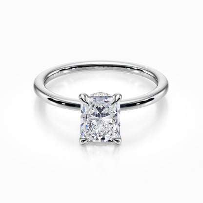 Tiara Solitaire 18K Solid Gold Ring
