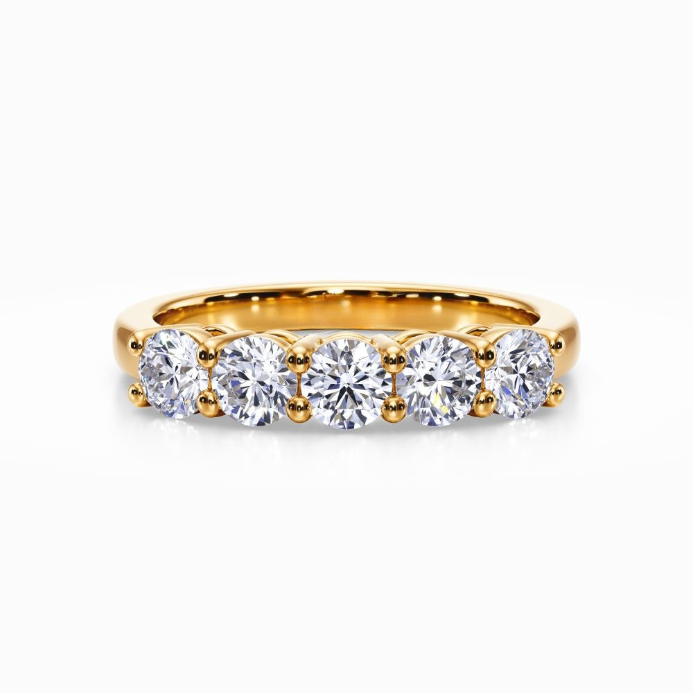 Five Vows Wedding Band in Rose Gold