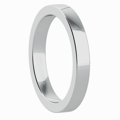Classic Flat Men Wedding Band in Rose Gold