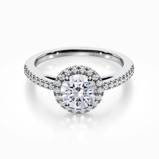 Floating Halo Pave Ring