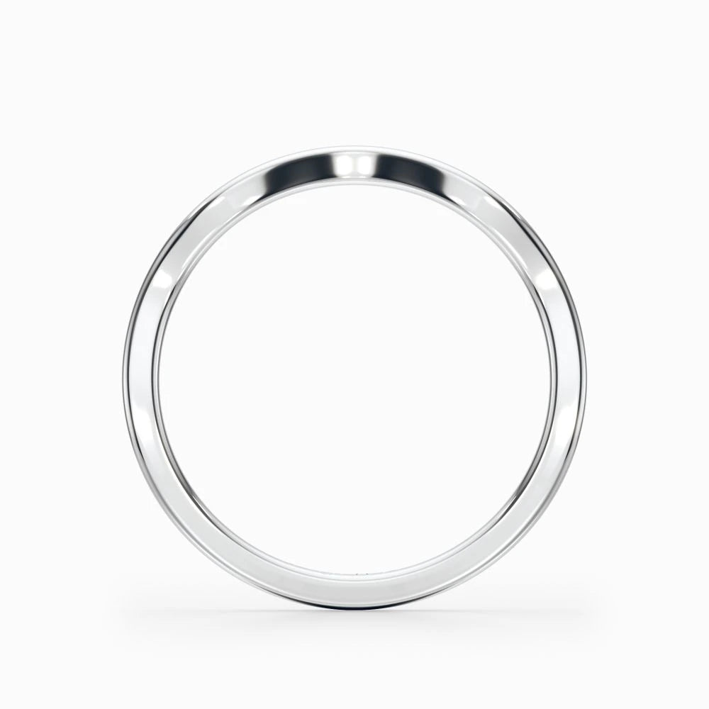 Wave Contour Wedding Band in Yellow Gold