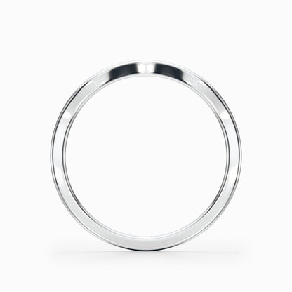 Wave Contour Wedding Band in Yellow Gold