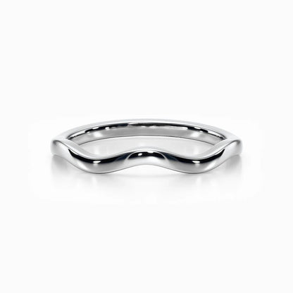 Wave Contour Wedding Band in Yellow Gold