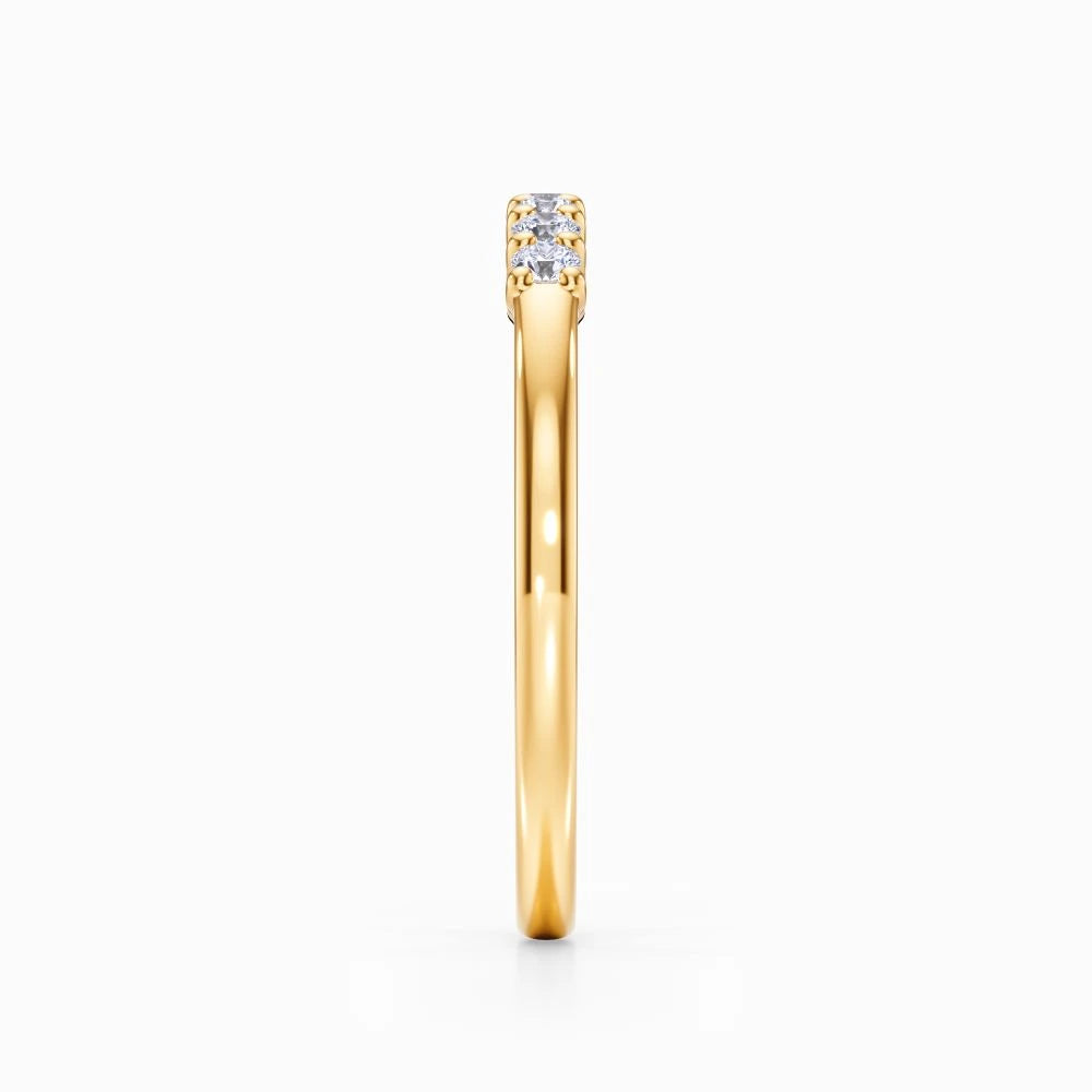 Seven Vows Wedding Band in Yellow Gold