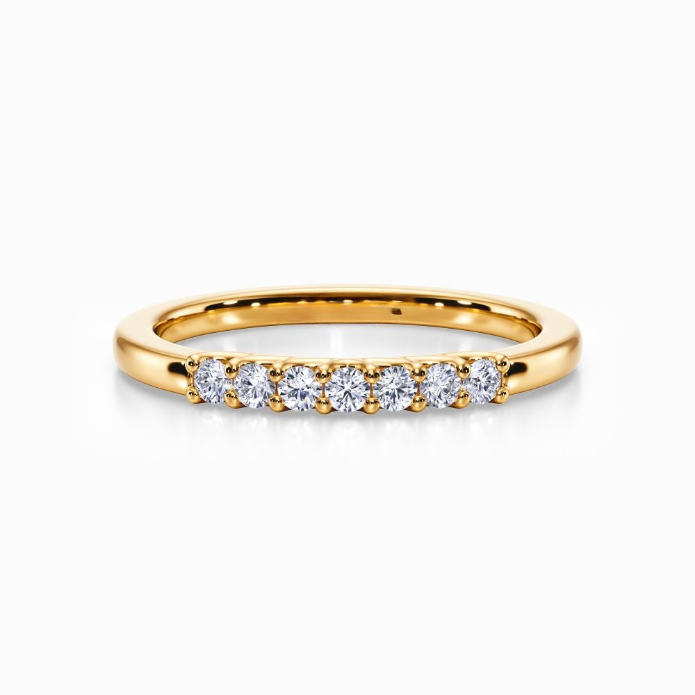 Seven Vows Wedding Band in Yellow Gold