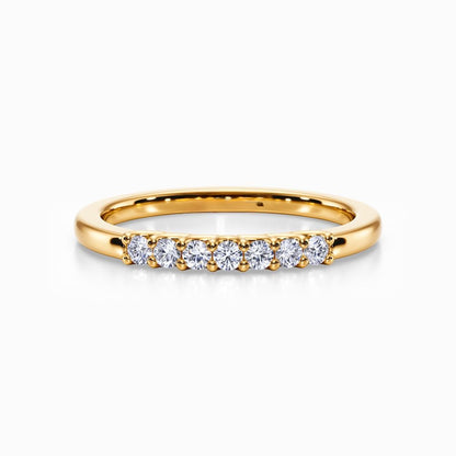 Seven Vows Wedding Band in Yellow Gold