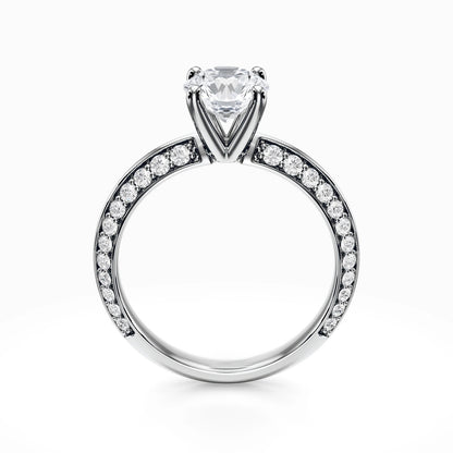 Knife Edge Pave Ring