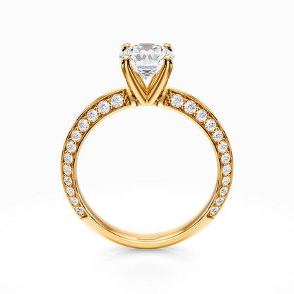Knife Edge Pave Ring