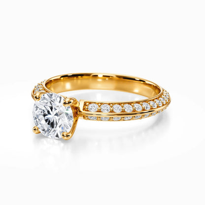 Knife Edge Pave Ring