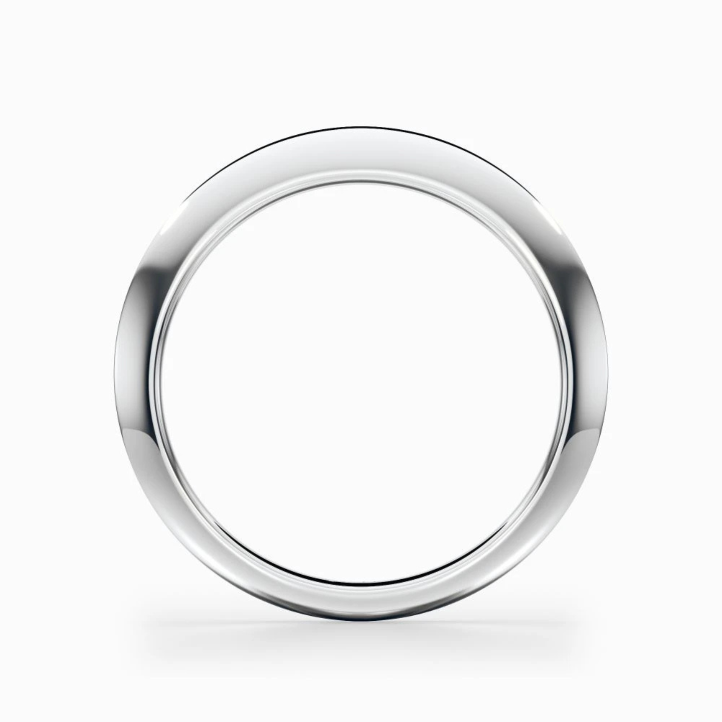 Classic Knife Edge Wedding Band in White Gold