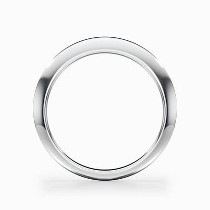Classic Knife Edge Wedding Band in White Gold