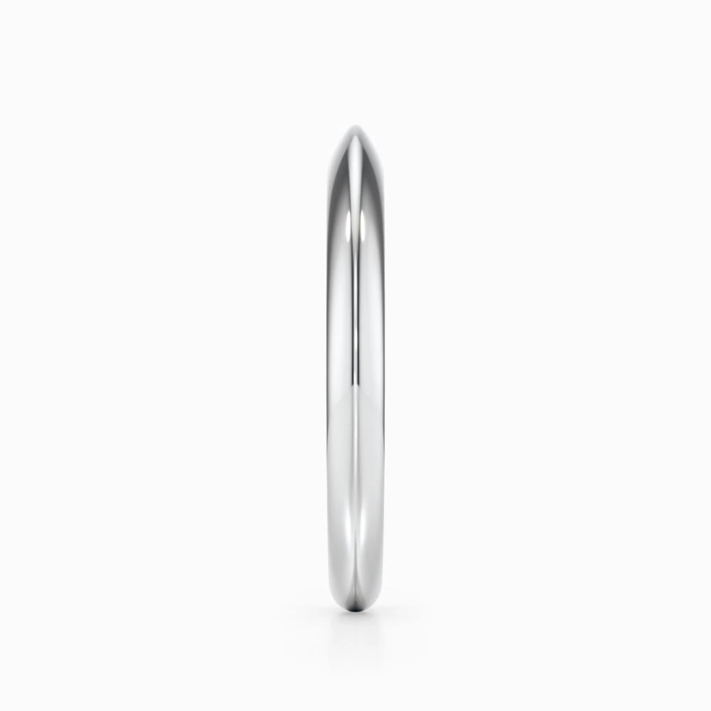Classic Knife Edge Wedding Band in White Gold