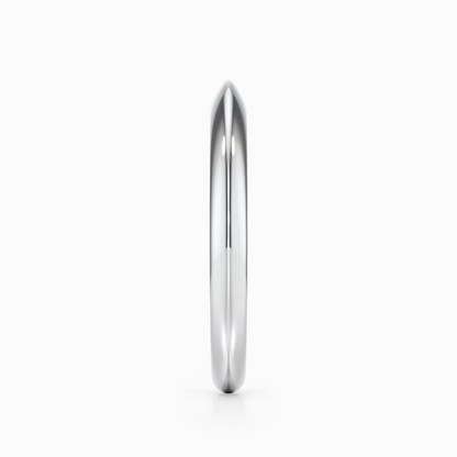 Classic Knife Edge Wedding Band in White Gold