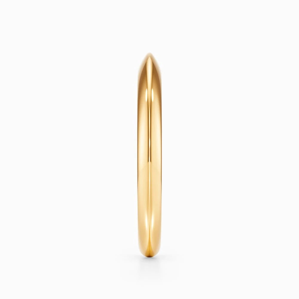 Classic Knife Edge Wedding Band in White Gold