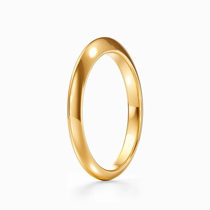 Classic Knife Edge Wedding Band in White Gold