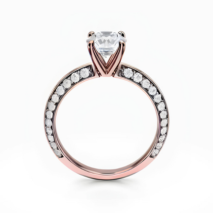 Knife Edge Pave Ring