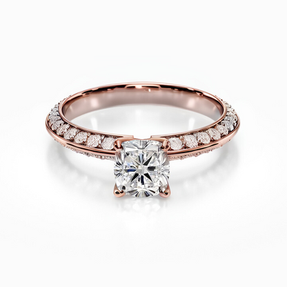 Knife Edge Pave Ring