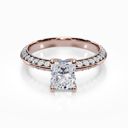 Knife Edge Pave Ring