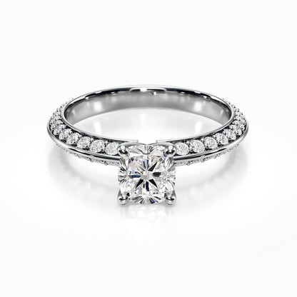 Knife Edge Pave Ring