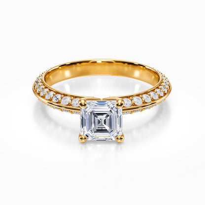 Knife Edge Pave Ring