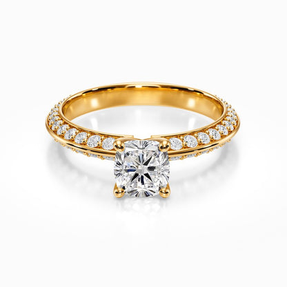 Knife Edge Pave Ring
