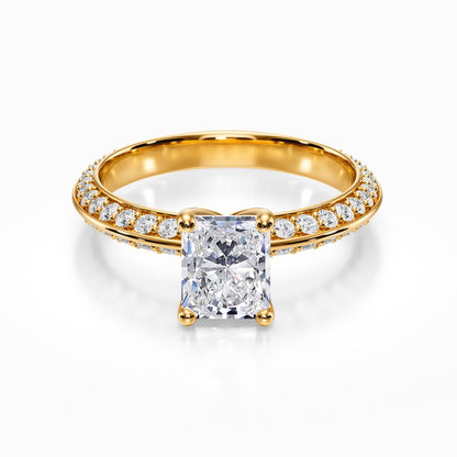 Knife Edge Pave Ring