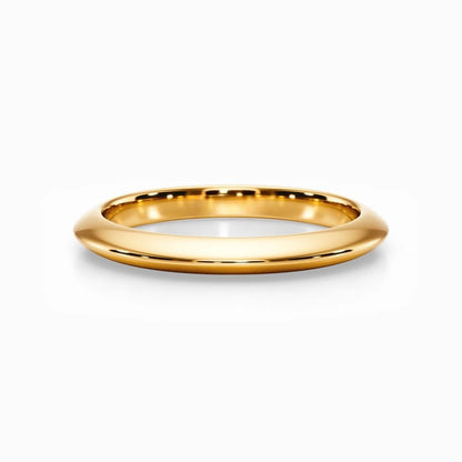 Classic Knife Edge Wedding Band in White Gold