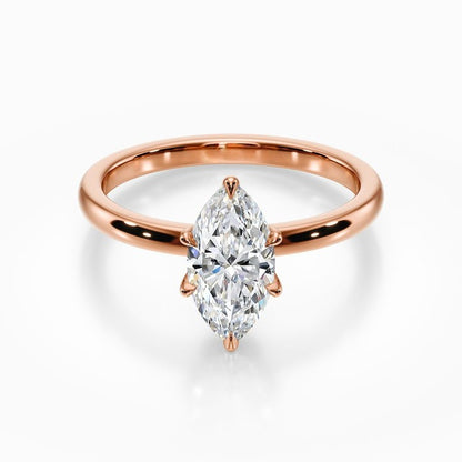 Lotus Solitaire Ring