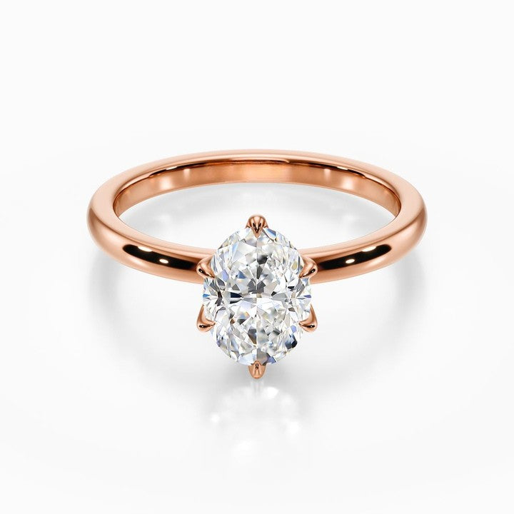 Lotus Solitaire Ring