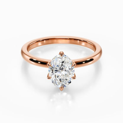 Lotus Solitaire Ring