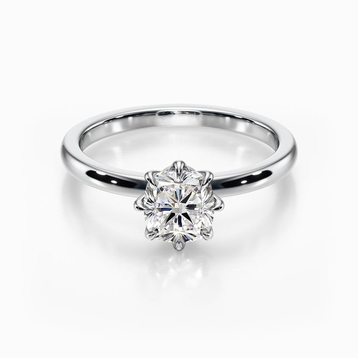 Lotus Solitaire Ring