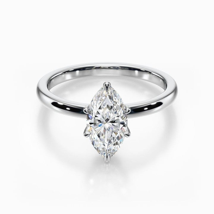 Lotus Solitaire Ring