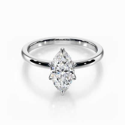 Lotus Solitaire Ring