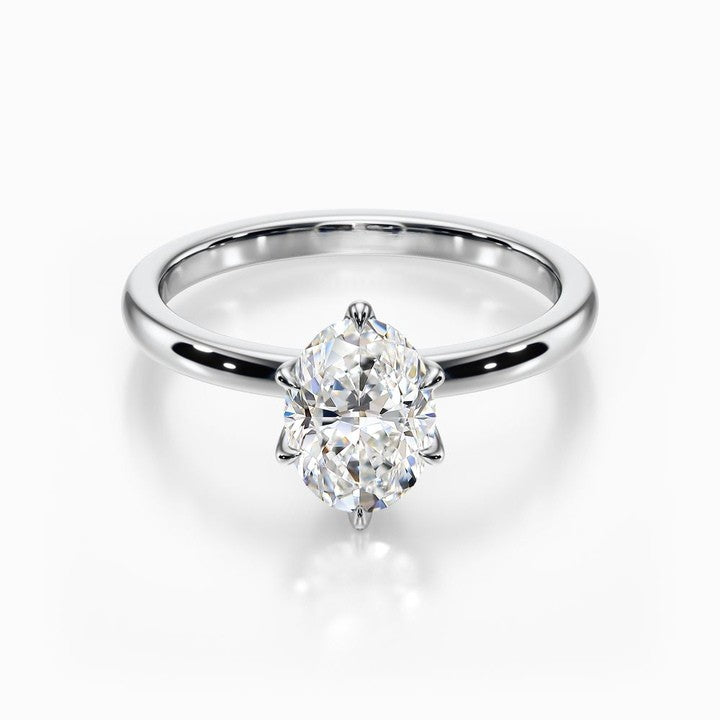 Lotus Solitaire Ring