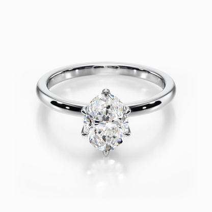 Lotus Solitaire Ring