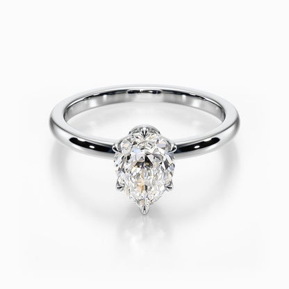Lotus Solitaire Ring