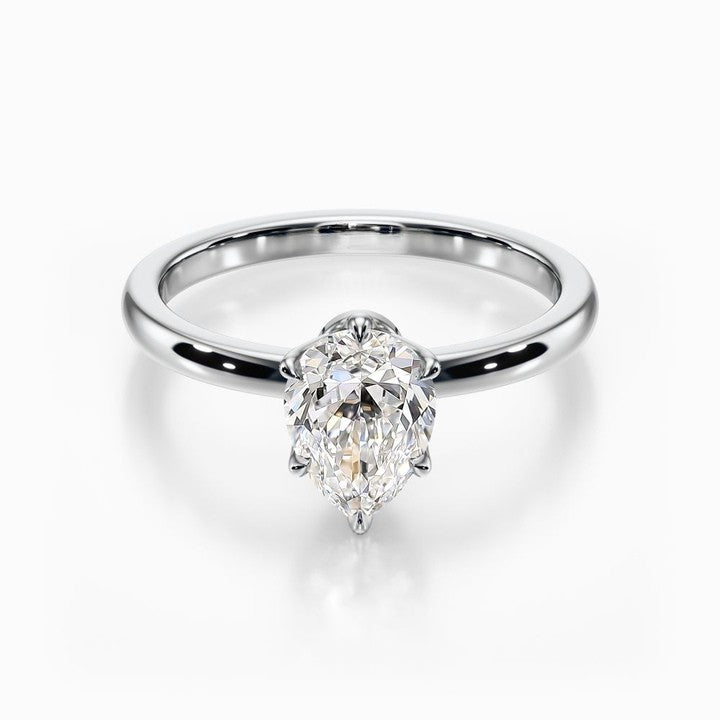 Lotus Solitaire Ring