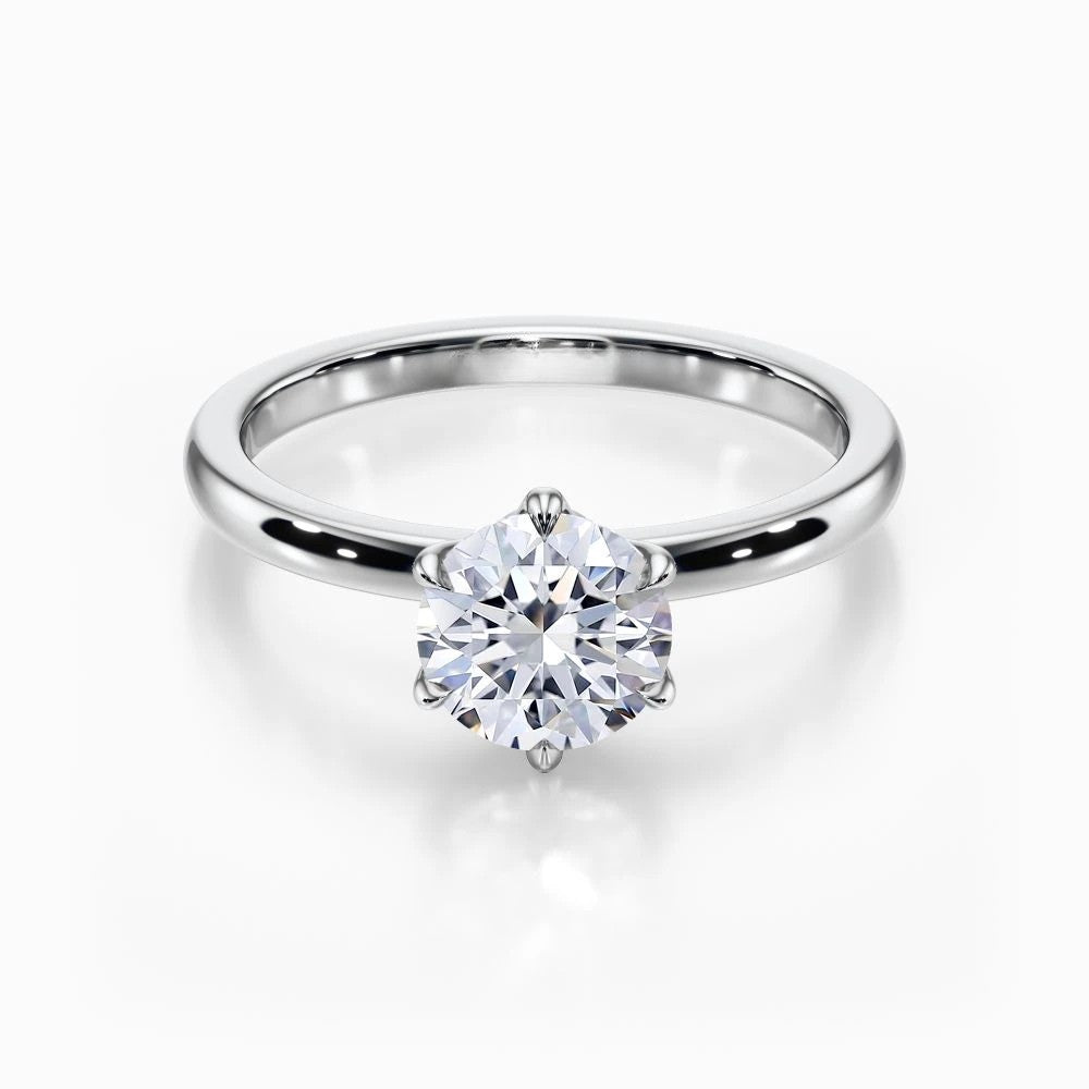 Lotus Solitaire Ring
