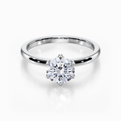 Lotus Solitaire Ring