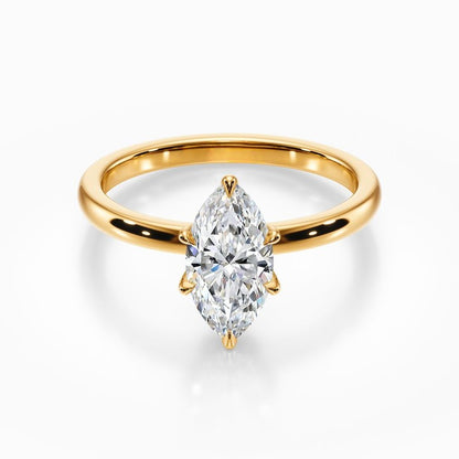 Lotus Solitaire Ring