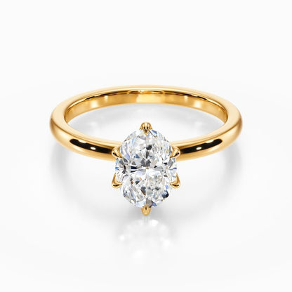 Lotus Solitaire Ring