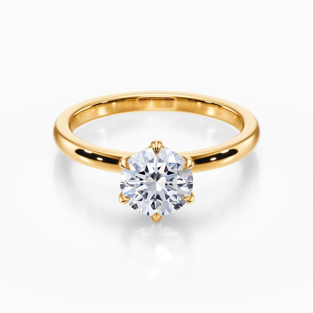 Lotus Solitaire Ring