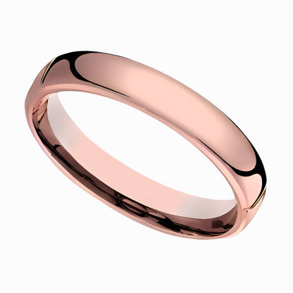 Dome men Wedding Band in Yellow Gold