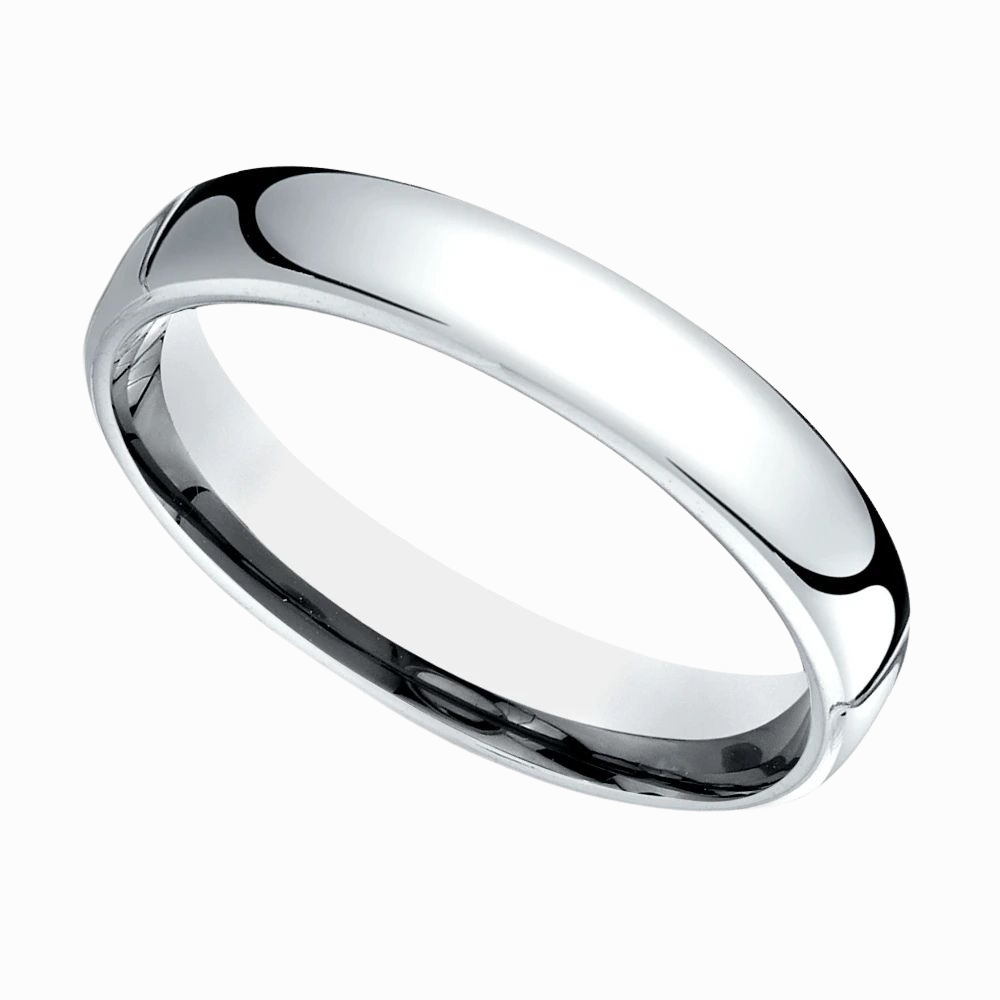 Dome men Wedding Band in Rose Gold