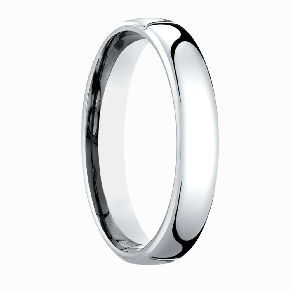 Dome men Wedding Band in Rose Gold